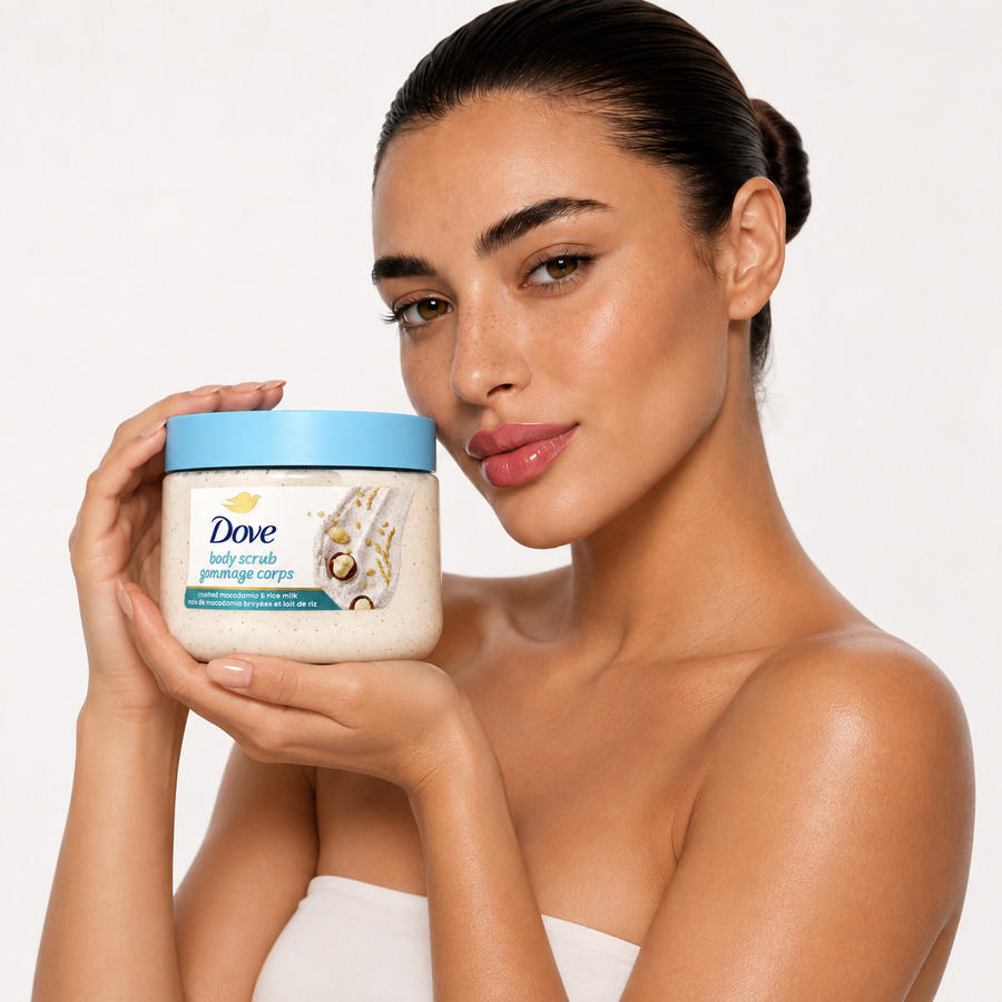 Dove | Exfoliante corporal de macadamia y arroz