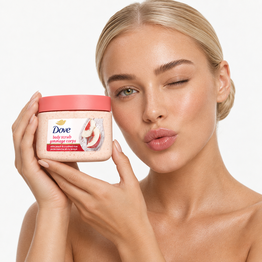 Dove | Exfoliante corporal de melocotón y arroz