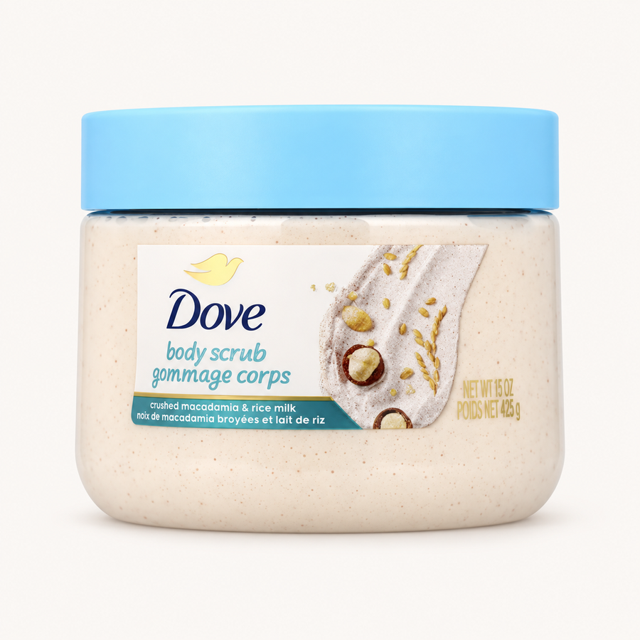 Dove | Exfoliante corporal de macadamia y arroz